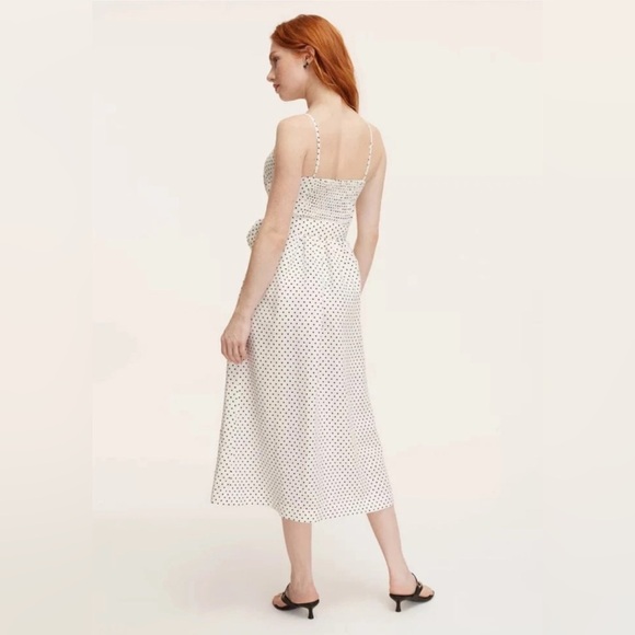 Kate Spade White and Black Polka Dot Midi Dress - Picture 2 of 7